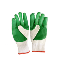 High quality anti cut green rubber latex coated safety protective gloves